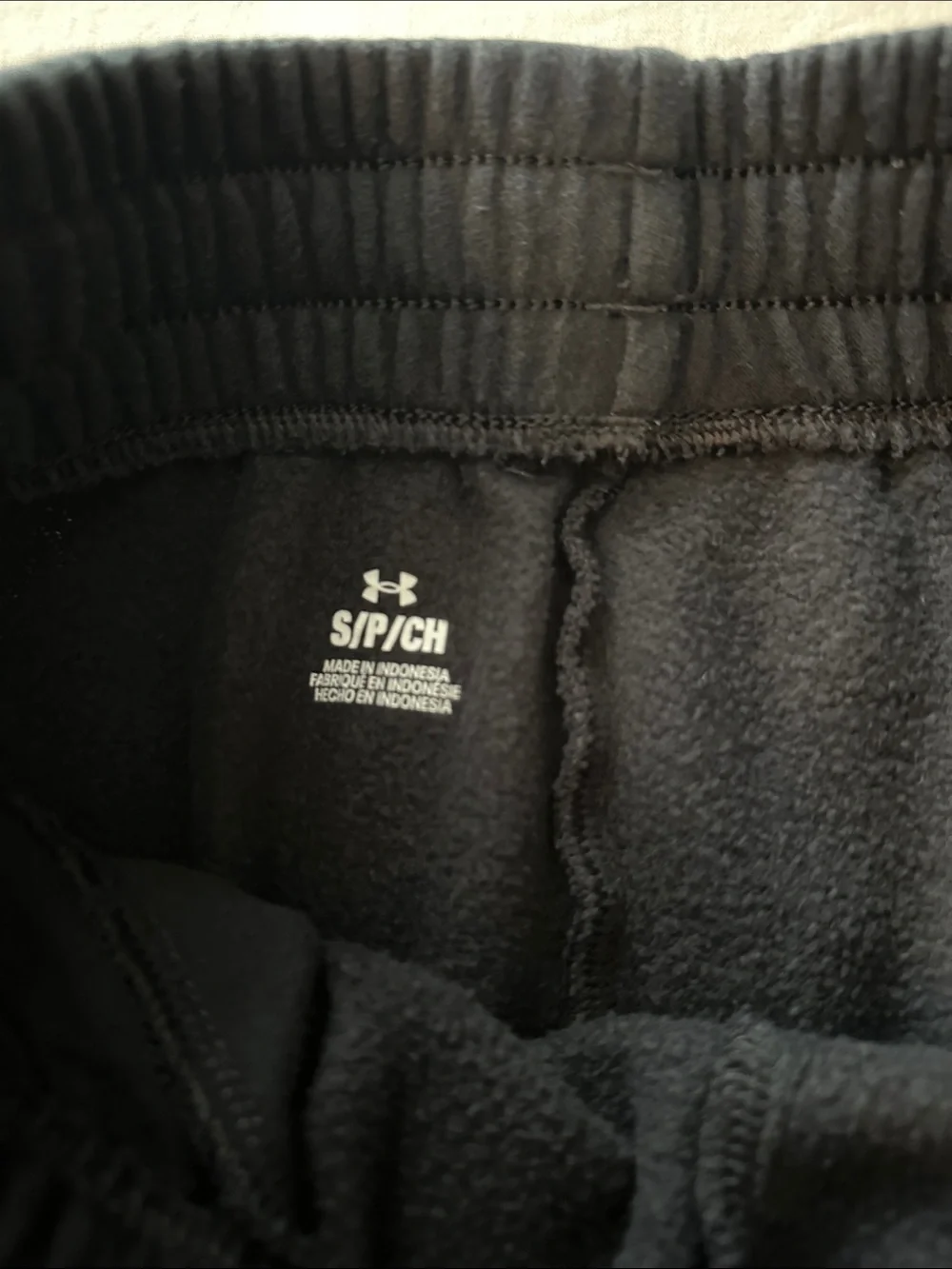 Under Armour Men’s Black Fleece Joggers with White Logo